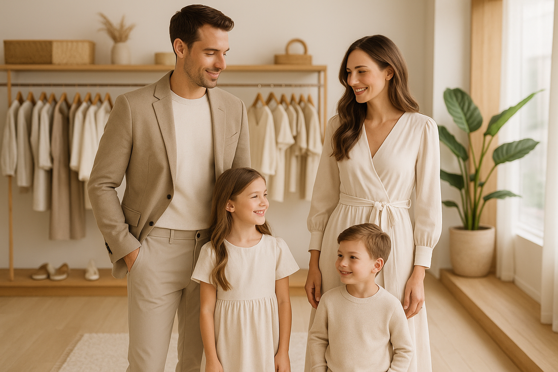ÉléganciaShop is a modern family clothing brand that combines style, comfort, and unity.
Our collections are thoughtfully designed for parents and children who love to coordinate their outfits while keeping a chic and contemporary look.
From casual weekends to special occasions, our pieces celebrate family moments with elegance and effortless style.
Experience a boutique where fashion meets family — simple, modern, and timeless.